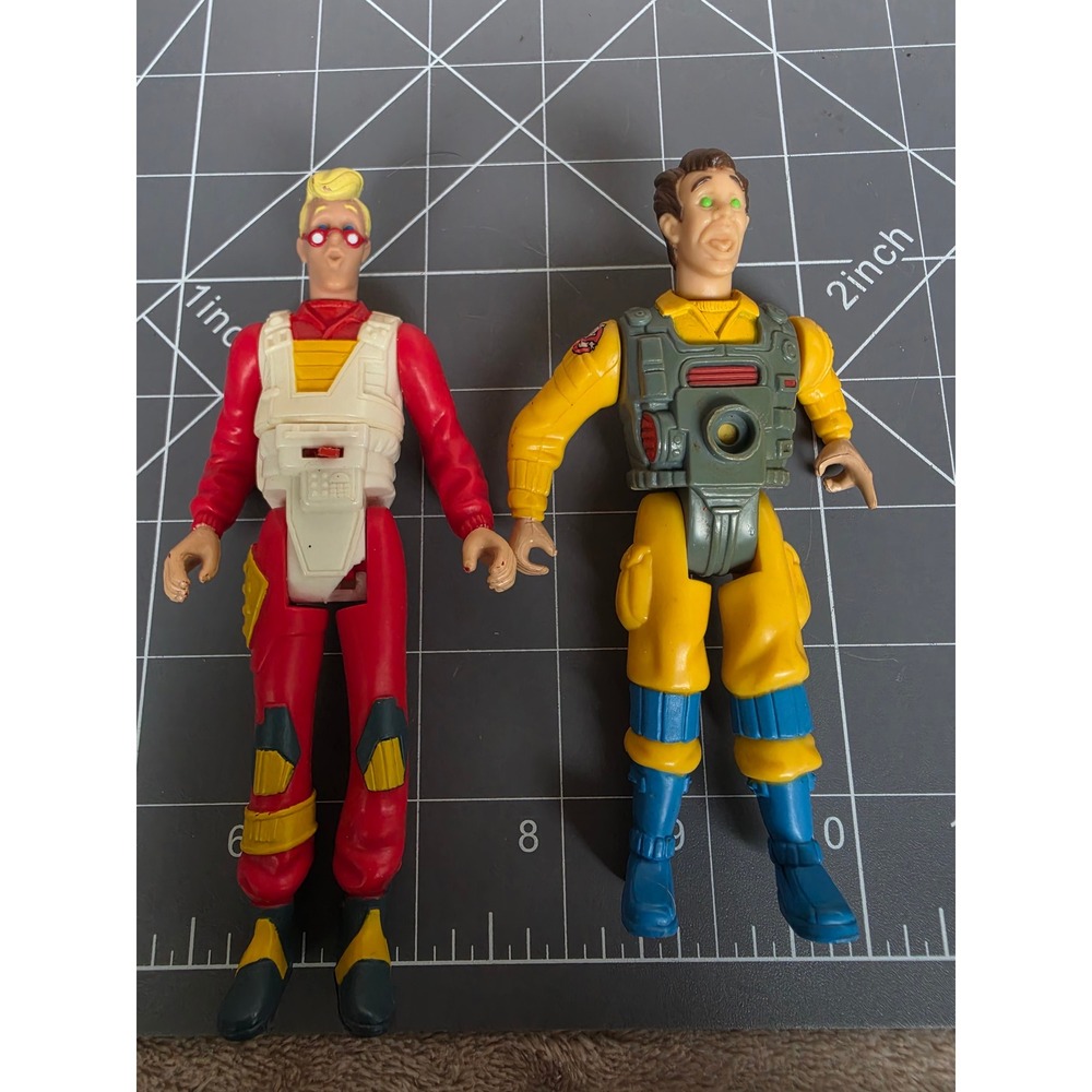 Vintage 1988 Kenner The Real Ghostbusters Fright Features Peter Egon Lot of 2